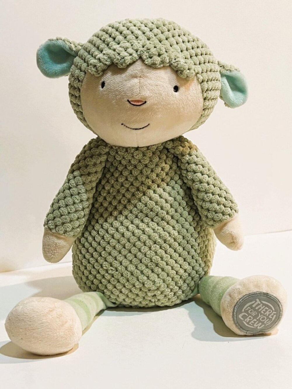 Hallmark There For You Crew Green Plush Sheep Stuffed Animal Toy 12"